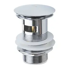 Донний клапан для раковини з переливом Haiba C0A11 автоматичний (Click-Clack) (Колір хром) 1 1/4'' (AC0546)