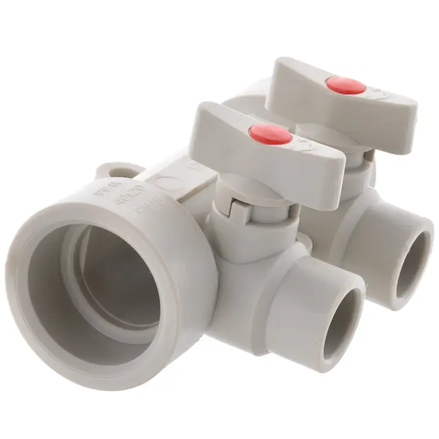 Колектор для теплої підлоги на 2 контура (40x20) PPR Koer K0169.PRO (KP0219)