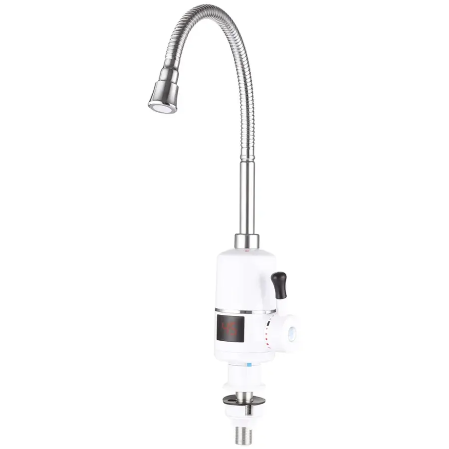 Водонагрівач 3,3 kW проточний, з індикатором температури, рефлекторний вилив, RESET, на мийку ZERIX ELW41-EF (ZX4699)