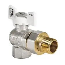 Кран з американкою 1/2" (Koer KR.228.W) кутовий білий (KR0099)