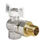 Кран з американкою 1/2" (Koer KR.228.W) кутовий білий (KR0099)