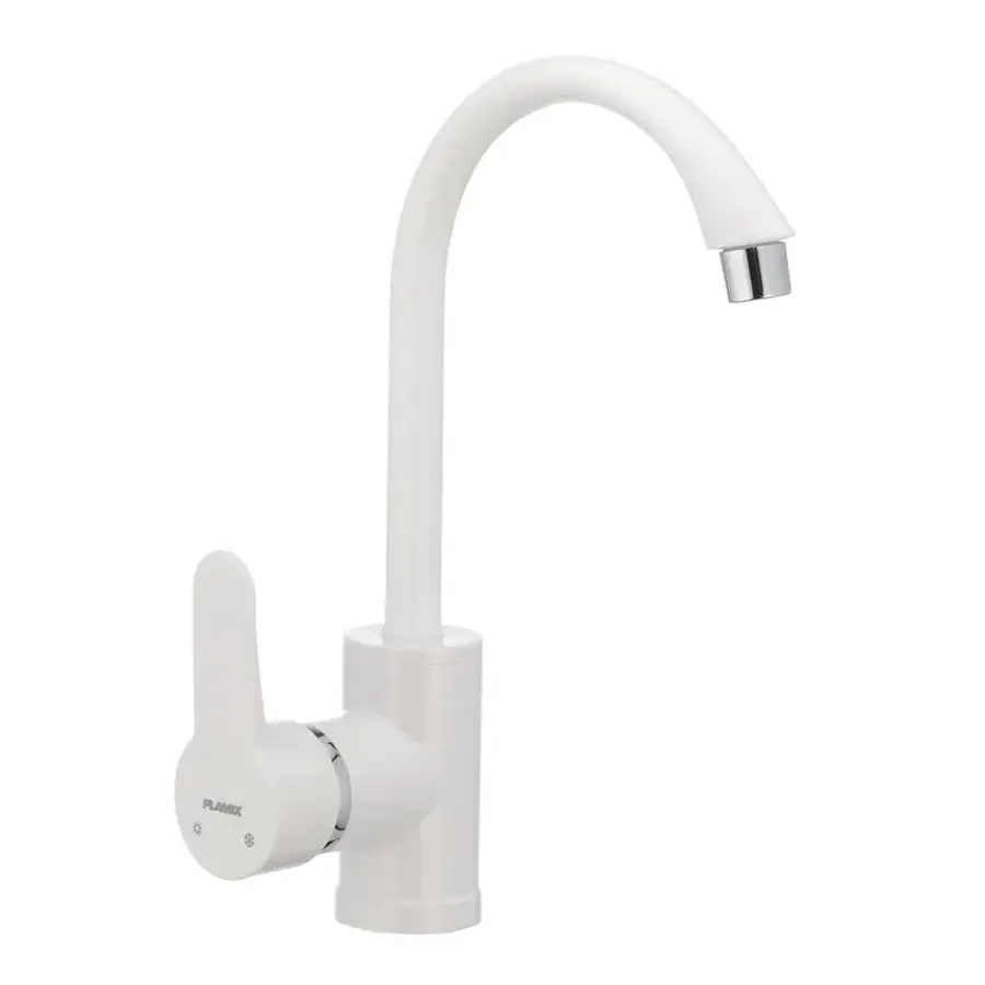 Змішувач для кухні Plamix Leon-011 білий (без підводки) (PM0009)