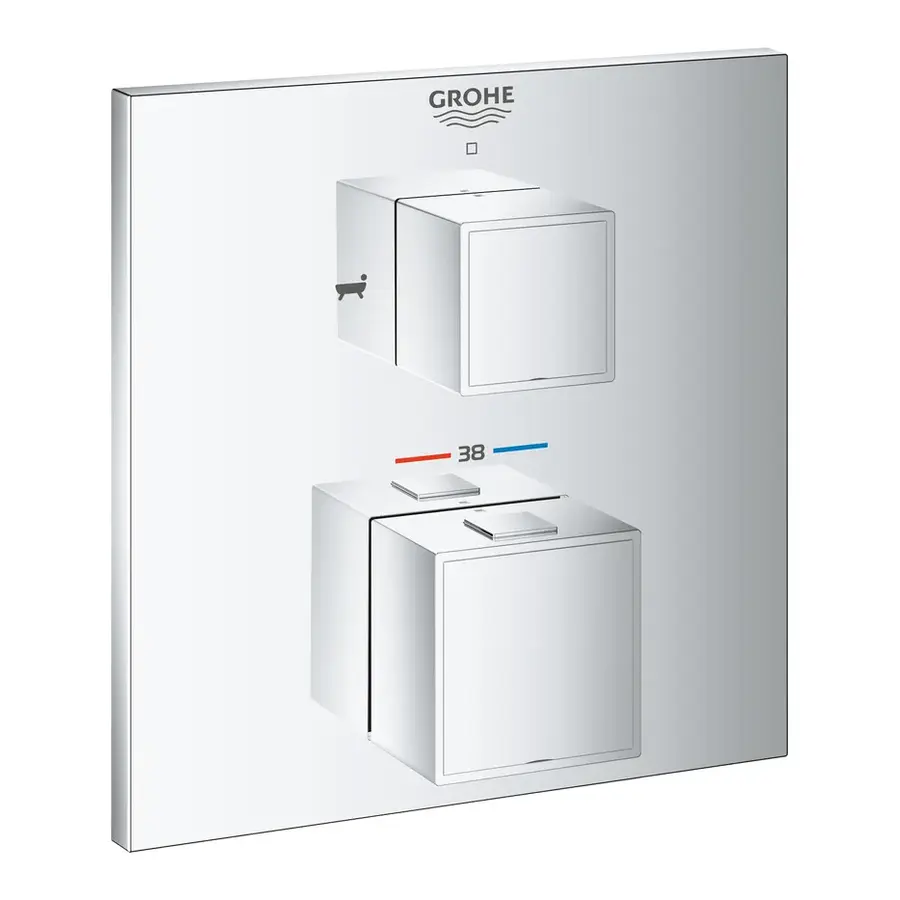 Термостат прихованого монтажу на 2 споживача Grohe Grohtherm Cube (24155000)