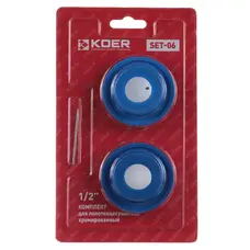 Комплект для сушки для рушників (заглушка+кран Маєвського) Koer SET-06 - 1/2" (хром) (KR3076)