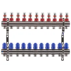 Колекторний блок з витратомірами Koer KR.1110-11 1"x11 ways (KR2648)