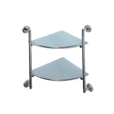 Полка угловая стеклянная Haiba HB1707-2 двухъярусная (HB0734)