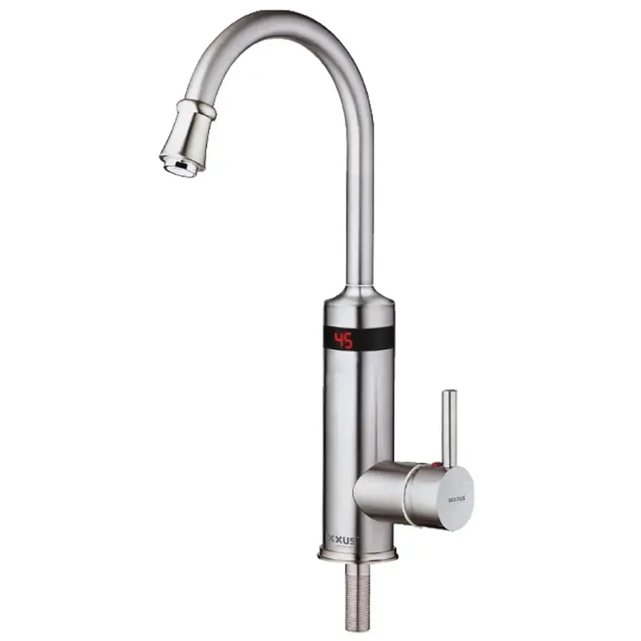 Водонагрівач 3 kW проточний, нержавіюча сталь, з індикатором температури, RESET, на мийку MIXXUS Electra 340-ES (MI2752)