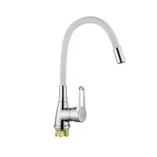 Змішувач для кухні з силіконовим виливом Champion Sop 014-045 (Nut) Refl.White (MI6362)