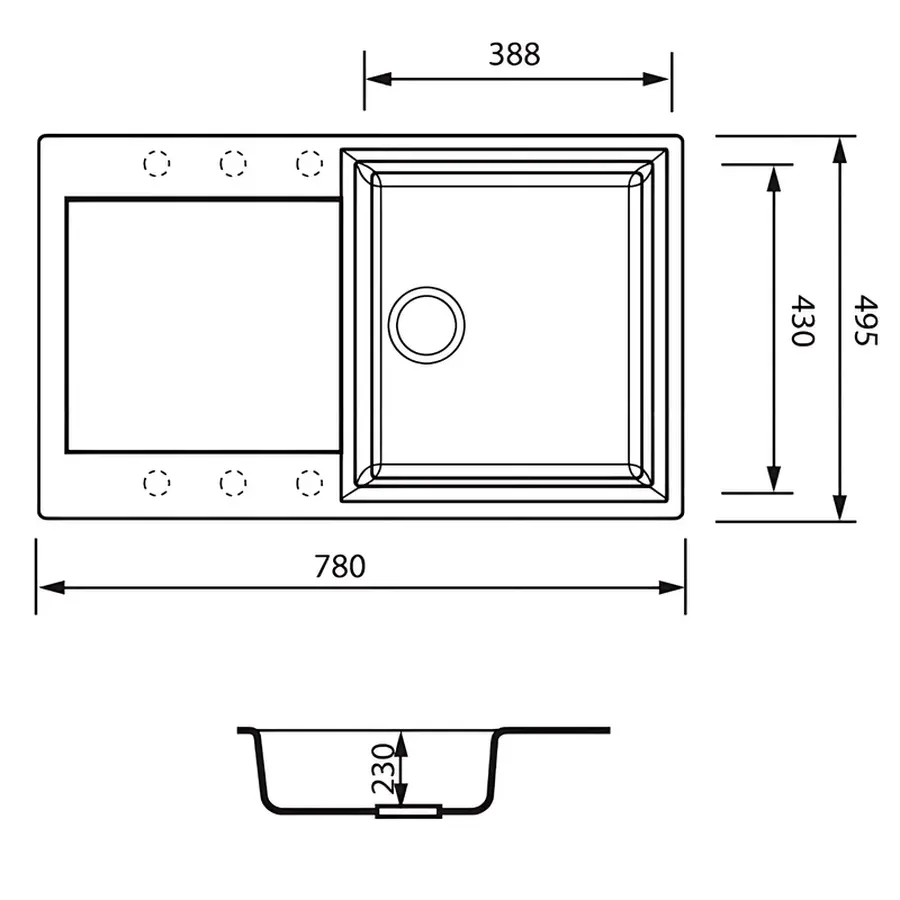 Мийка кухонна Zerix ZS-7950S-12 Коричнева (ZX4584)