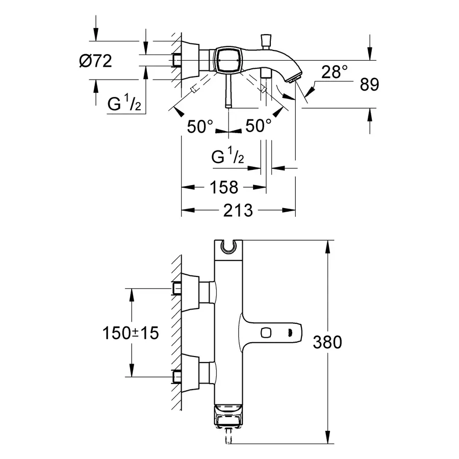 Змішувач для ванни Grohe Grandera (23317000)