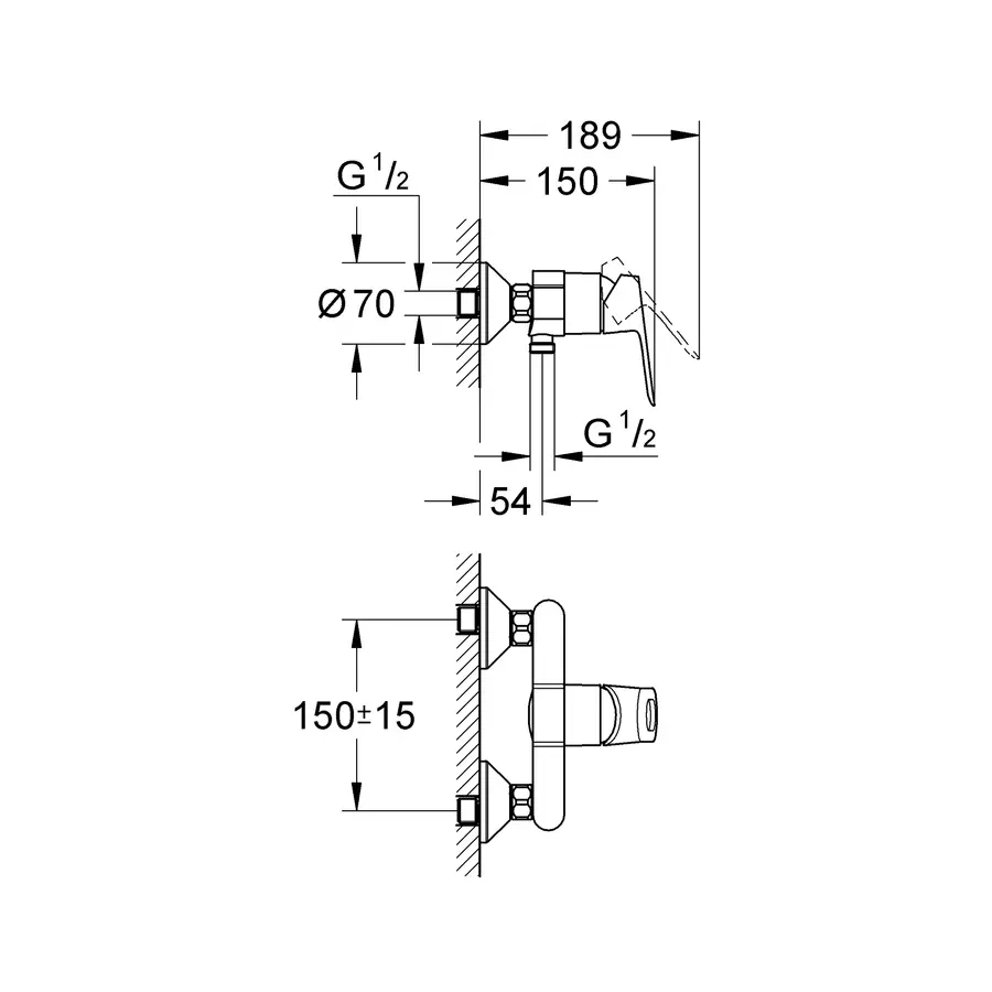Змішувач для душу Grohe BauLoop (23340000)