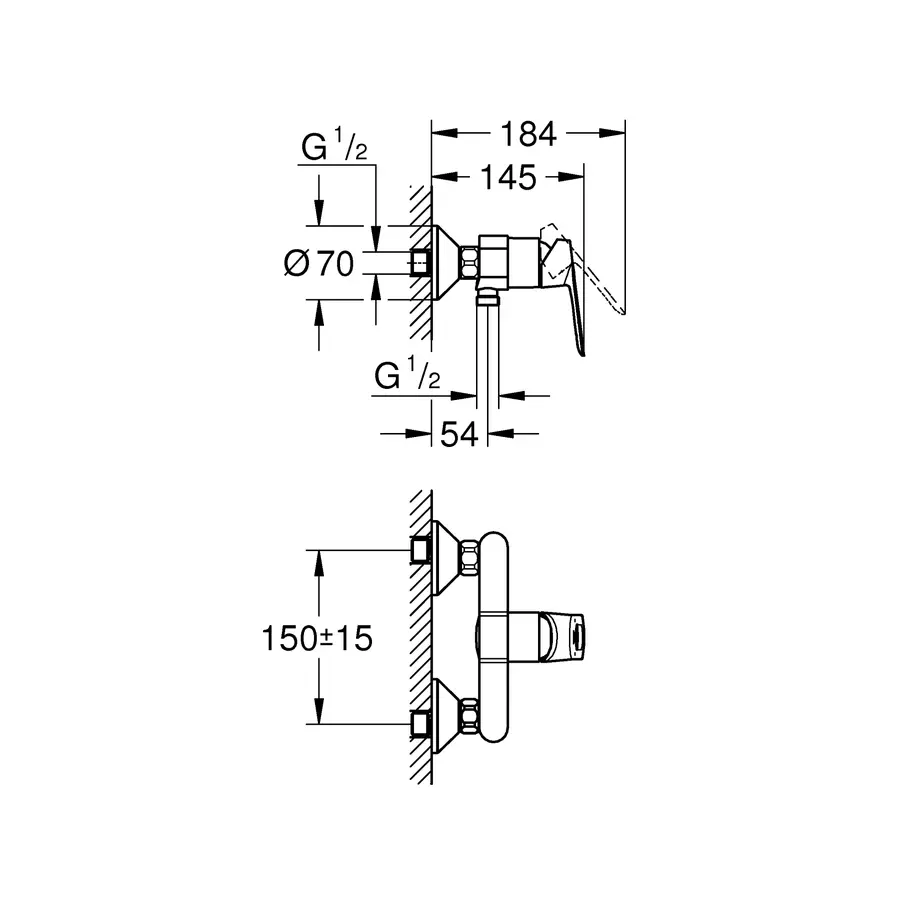 Змішувач для душу Grohe BauLoop (23634000)