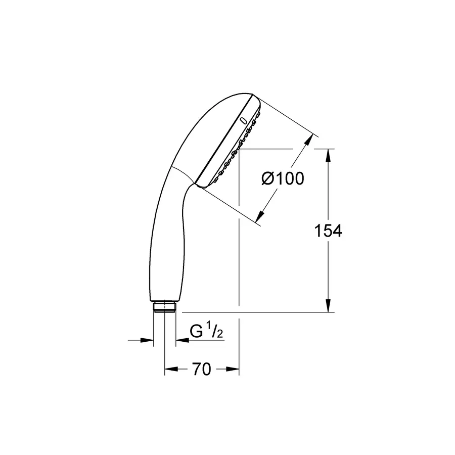 Ручний душ, 1 режим струменя Grohe New Tempesta Classic (27852001)