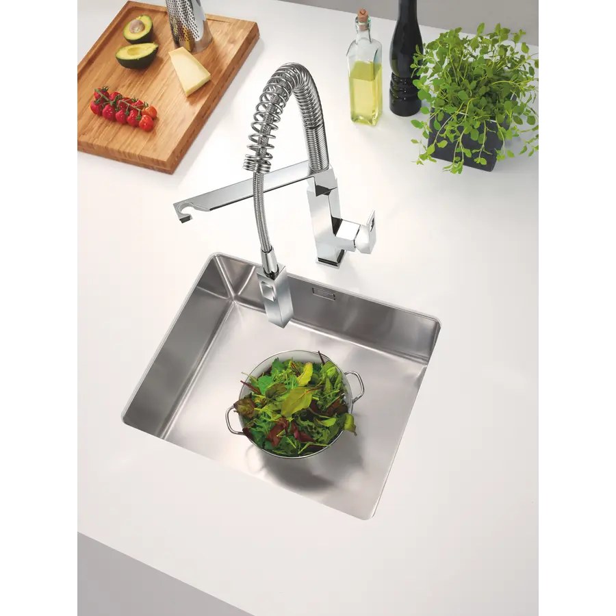 Змішувач для кухні з гнучким виливом Grohe Eurocube (31395DC0)