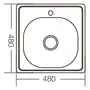 Мийка кухонна Zerix Z4848-06-160E (Satin) (ZM0557)