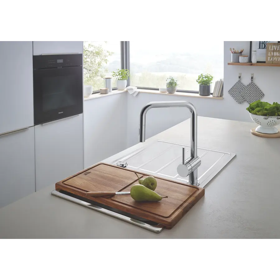 Змішувач для кухні з висувним виливом Grohe Minta (32322002)