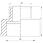 Перехідник (коннектор) 3/4 "х1" (хром) Koer KF.A0810.CHR (KF0136)