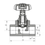 Кран вентильний 40 Koer PPR K0186.PRO (KP0240)