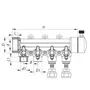 Розподільний колектор опалення 4-way з фітингом (40x20) PPR Koer K0192.PRO (KP2557)