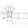Кран триходовий 3/4x3/4x3/4 KOER KR.520 (KR0110)