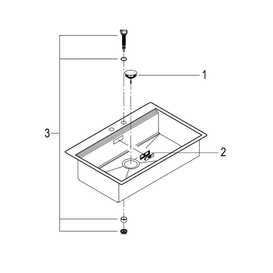 Мийка кухонна Grohe EX Sink K800 подвійна (90 cm) (31584SD0)