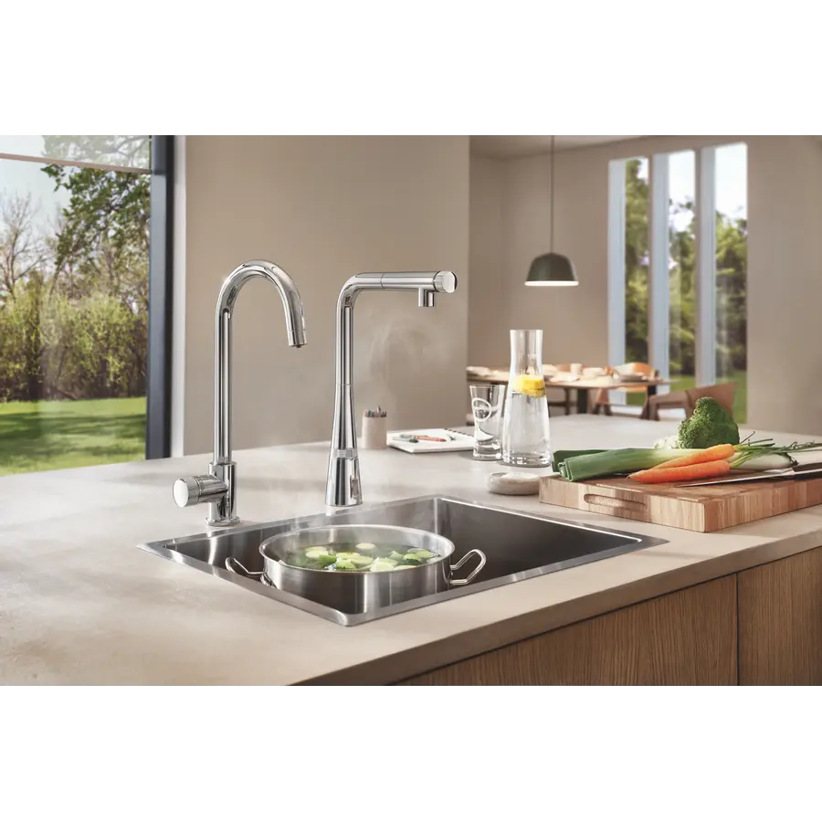 Змішувач для кухні з висувним виливом Grohe Zedra SmartControl (31593002)