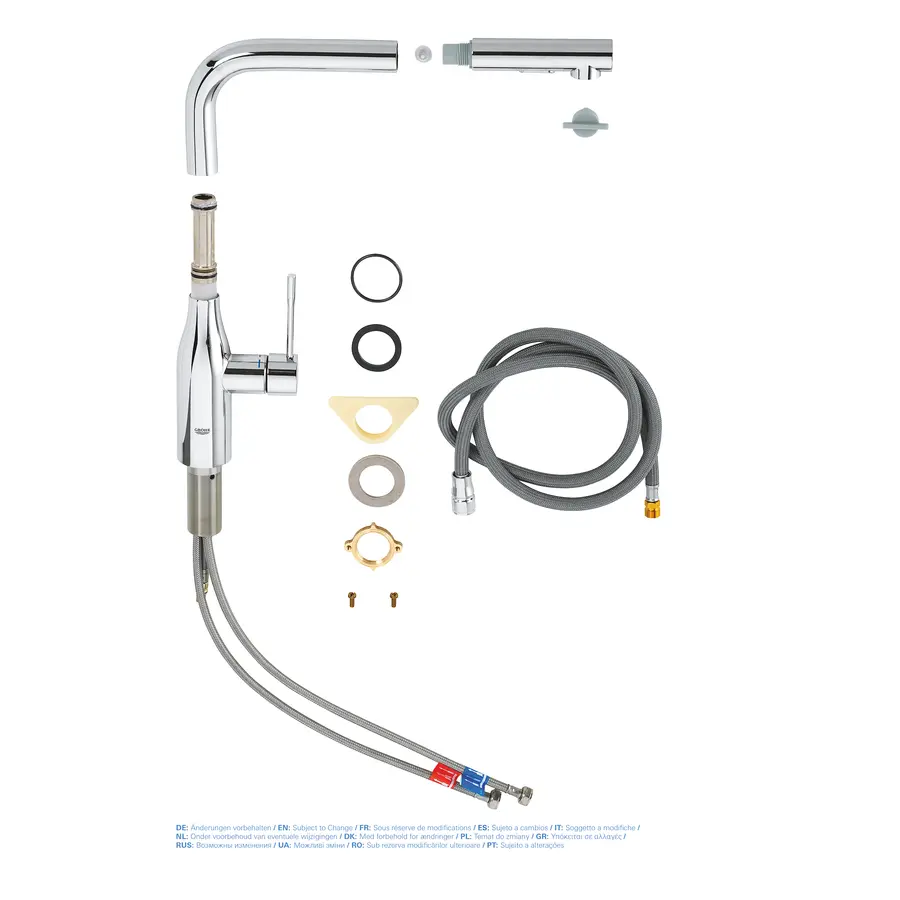 Змішувач для кухні з висувним виливом Grohe Essence New (30270000)