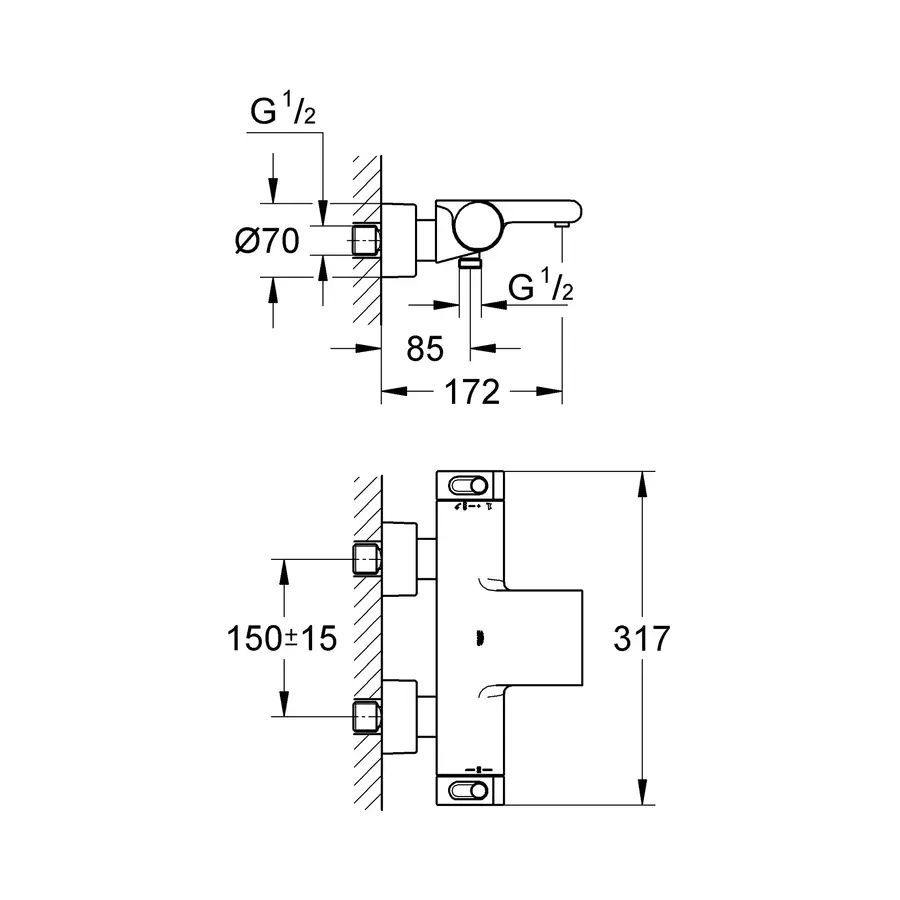 Термостат для ванни Grohe Grohtherm 2000 NEW (34174001)