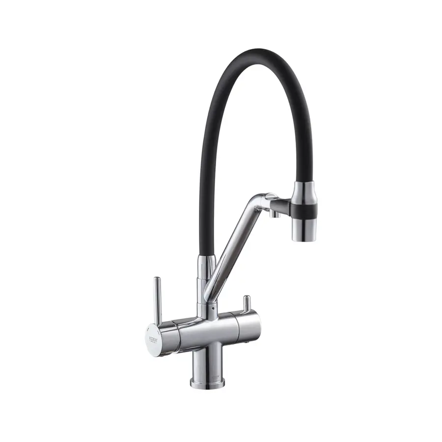 Кухонний змішувач з силік. виливом і вих. для питної води KOER KB-72006-01 (KR3379)