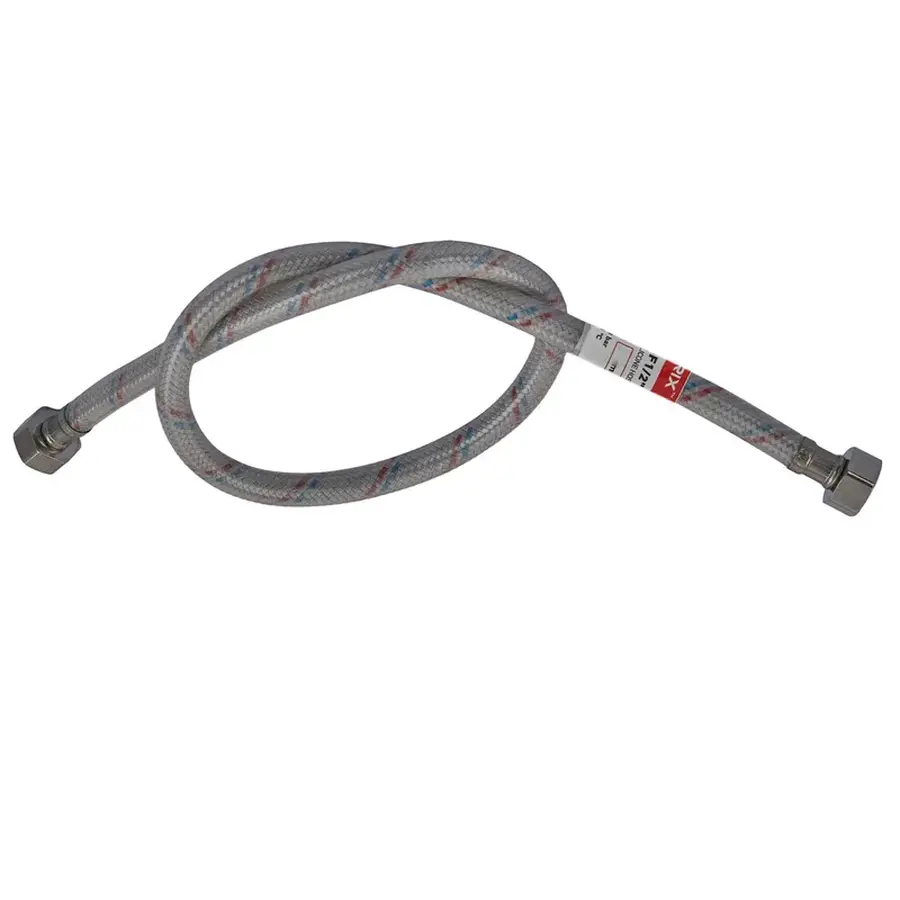 Гнучкий шланг для підключення води гайка 1/2'' - гайка 1/2'' (30 см) (силик. оболонка) Zerix (ZX300