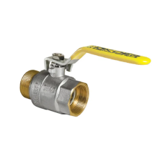 Кран кульовий KOER KR.215.G - 2" FM ГШВ YELLOW, ручка "важіль" жовта (KR2716)