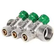 Колектор для теплої підлоги з фітингом Koer KR.1124-3 1”x3 ways (KR2833)