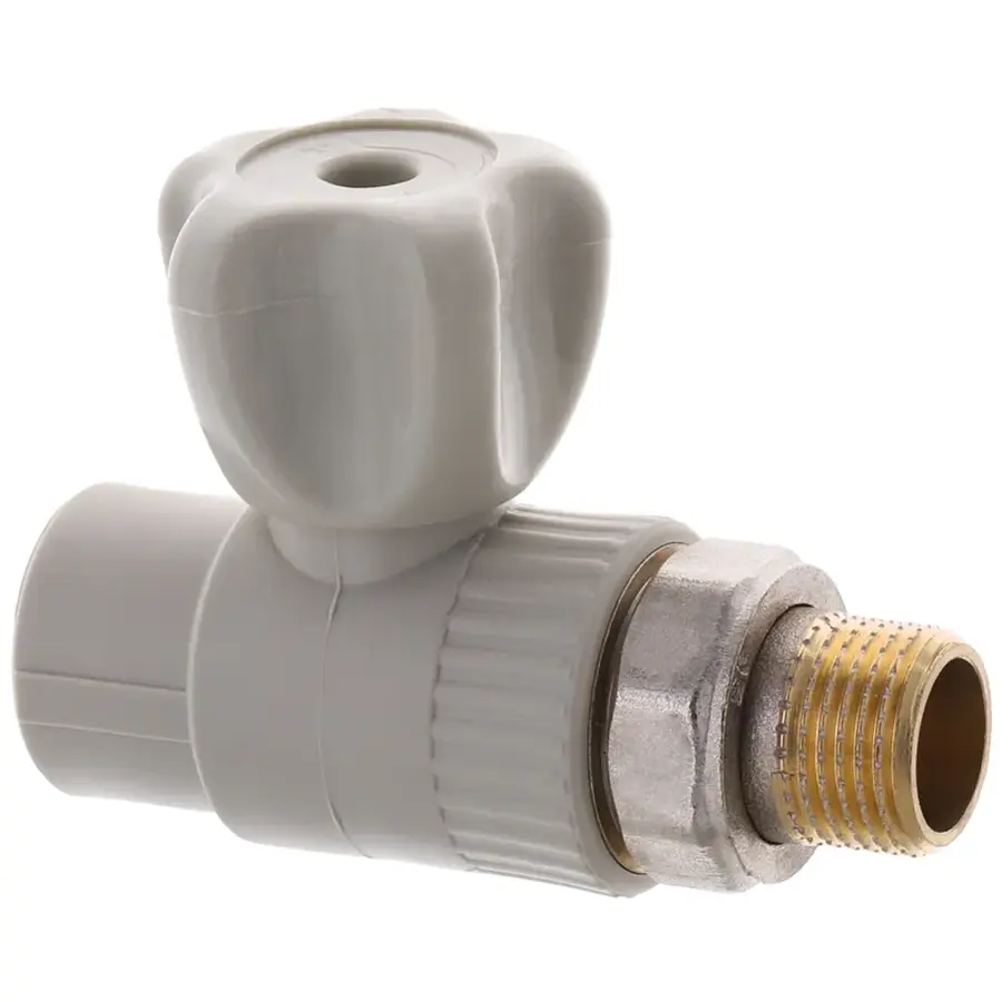 Кран радіаторний прямий Europroduct EP.0123 - 20x1/2M" (сталева куля) (EP4048)