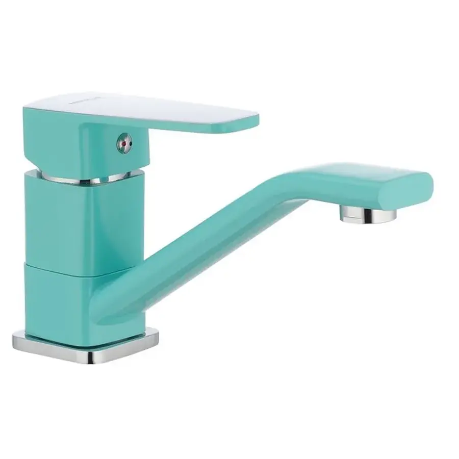 Змішувач для умивальника Mixxus Missouri 555 (вилив 15 см) бірюзовий (MI1629)