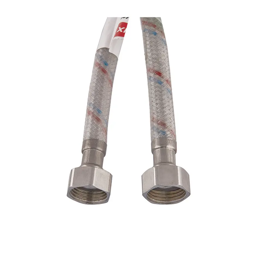 Гнучкий шланг для підключення води гайка 1/2'' - гайка 1/2'' (30 см) (силик. оболонка) Zerix (ZX300