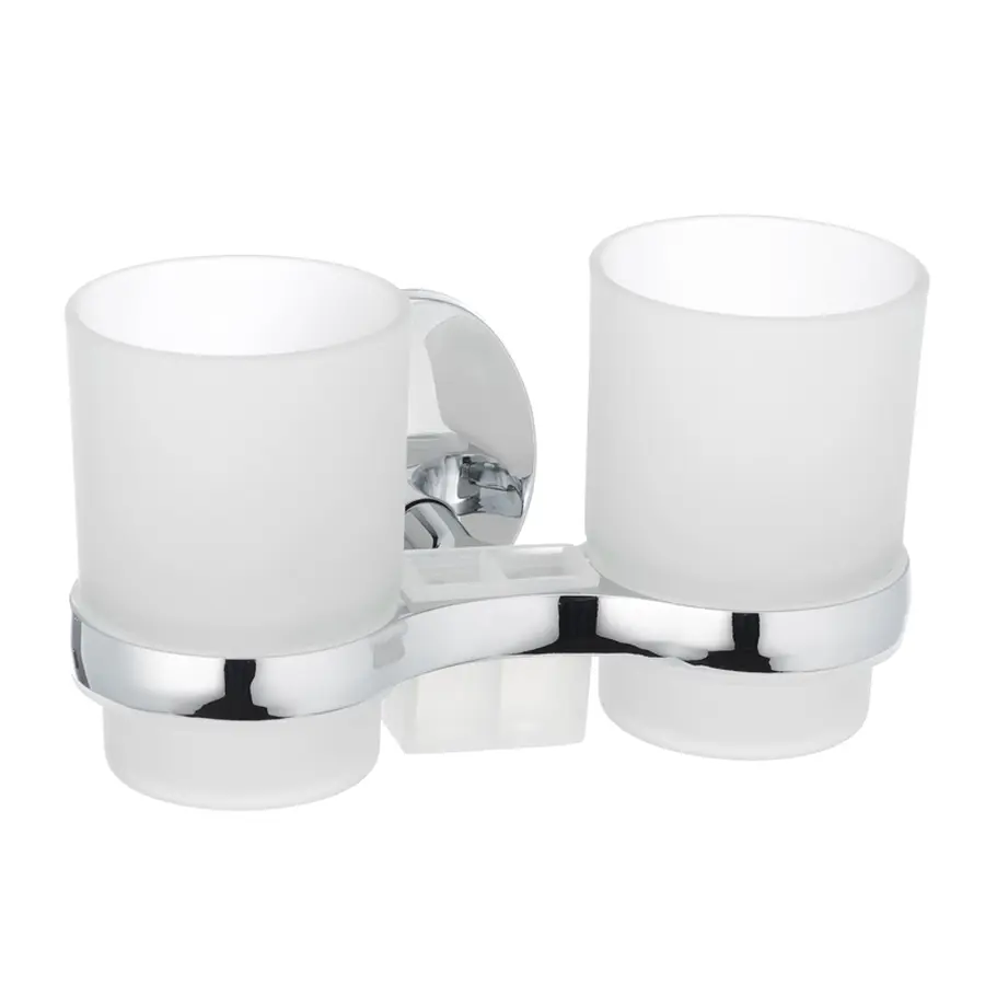 Тримач для щіток з 2 склянками настінний Zerix LR3308 (LL1439)