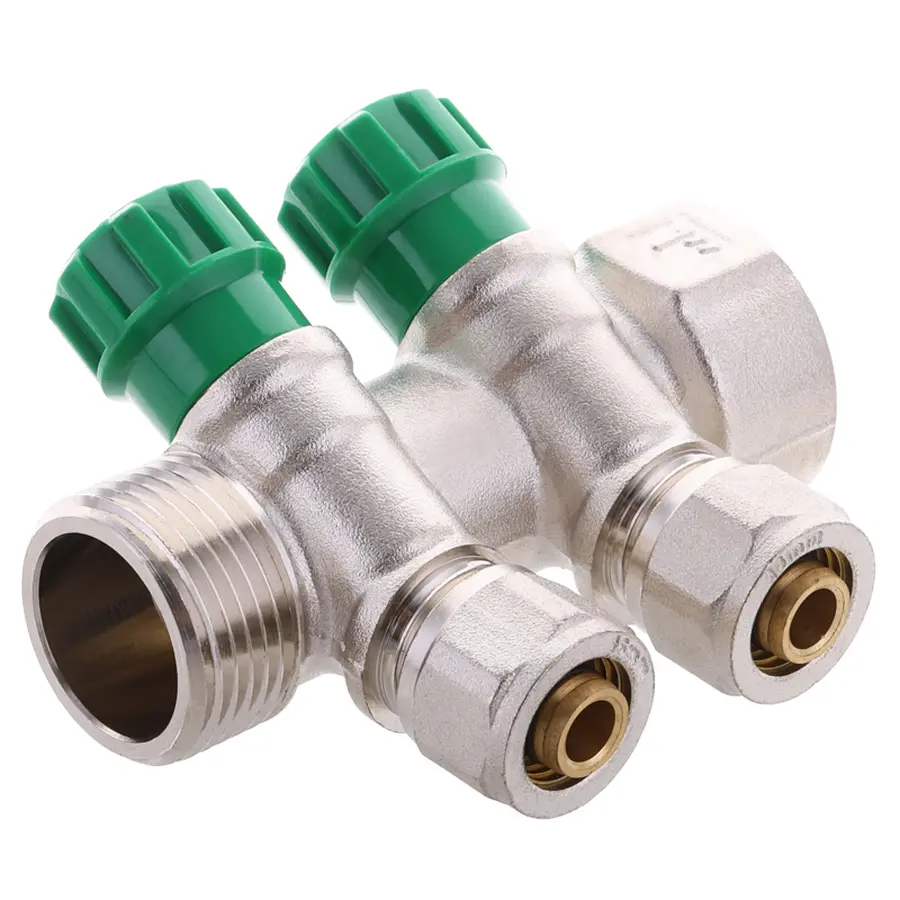 Кран з американкою 1/2" (Koer KR.228.W) кутовий білий (KR0099)