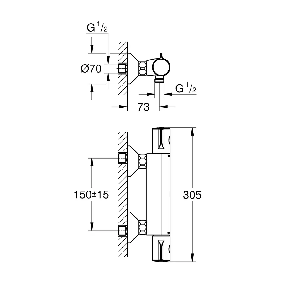 Термостат для душу Grohe Grohtherm 800 (34558000)