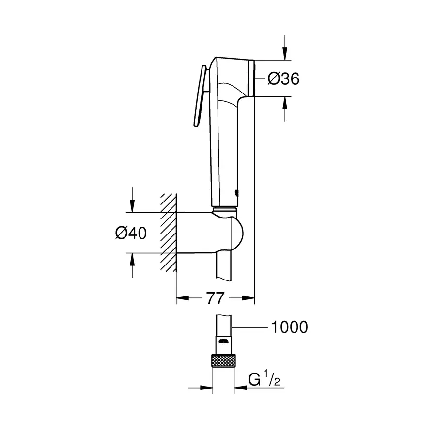 Гігієнічний душовий набір Grohe Tempesta-F Trigger Spray (26352000)