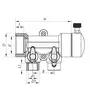 Колектор для теплої підлоги на 2 контура (40x20) PPR Koer K0169.PRO (KP0219)