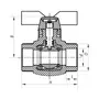 Кран кульовий PPR КШ Koer (метелик) для гарячої води 25 (Koer K0182.PRO) (KP0235)