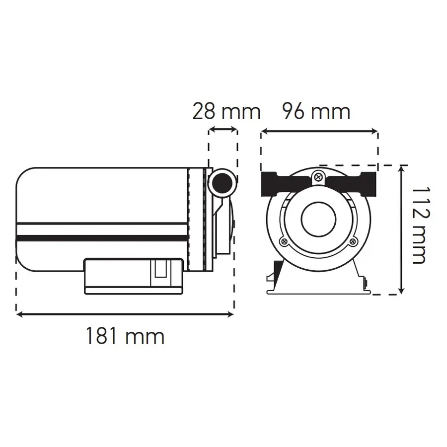 Насос підвищення тиску KOER KP.P15-GRS10 (з гайками, кабелем і вилкою) (KP0254)