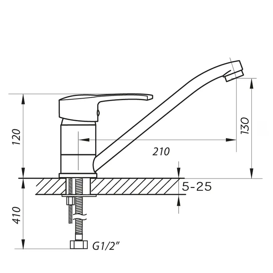 Змішувач для кухні Haiba Kubus 017 (HB0801)