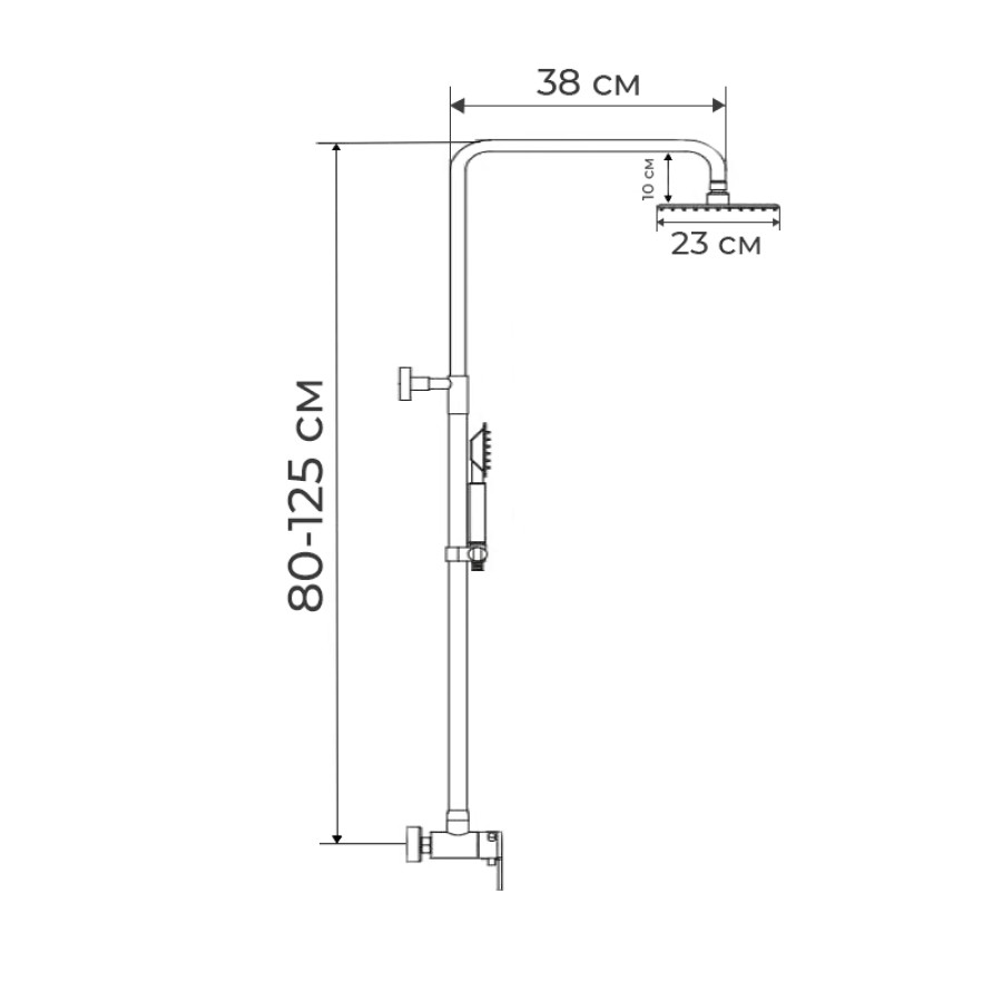 Душова колона зі змішувачем Mixxus Premium EVIO 003-J (MI1586)