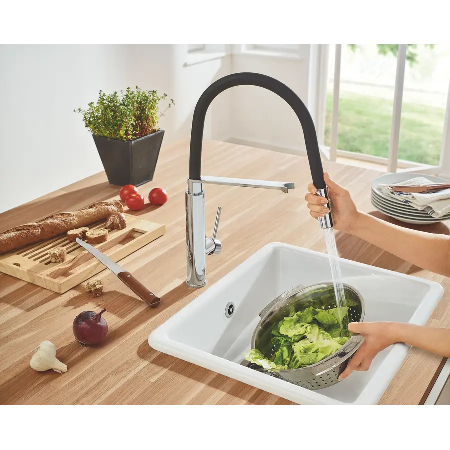 Змішувач для кухні з гнучким виливом Grohe Concetto new (31491000)