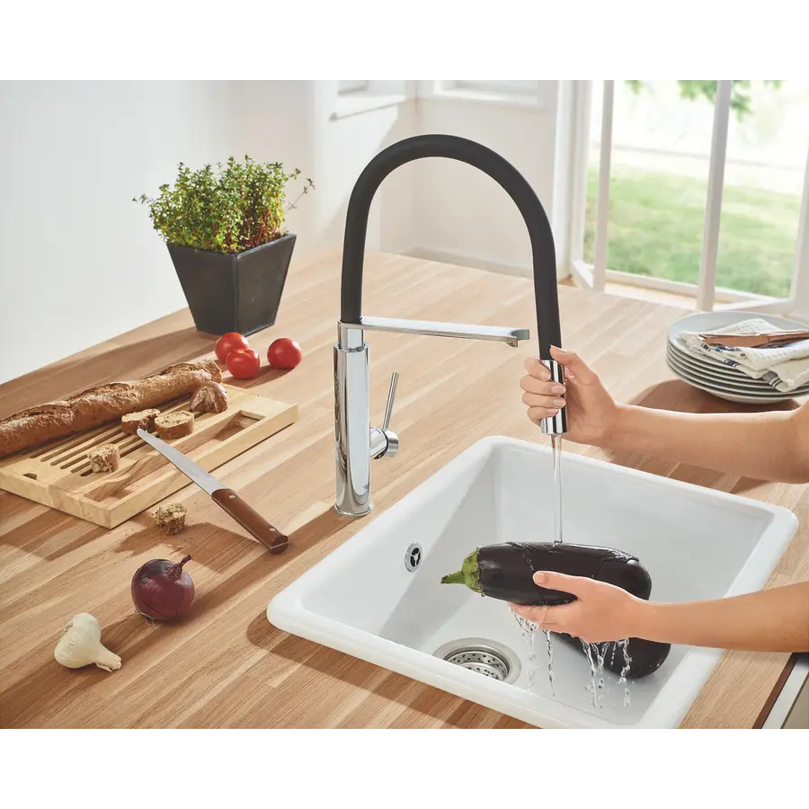 Змішувач для кухні з гнучким виливом Grohe Concetto new (31491000)