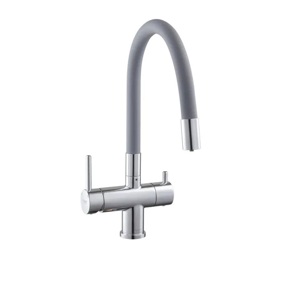 Кухонний змішувач з силік. виливом і вих. для питної води KOER KB-72002-01 (KR3383)