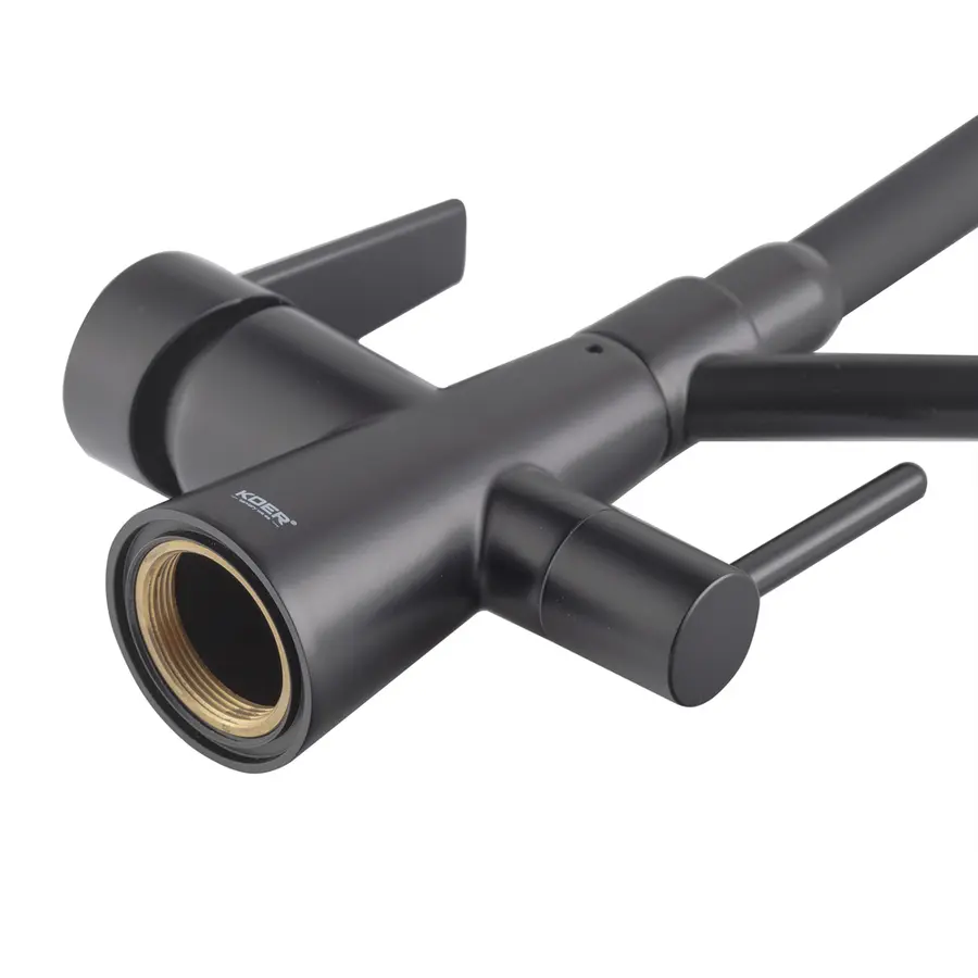 Кухонний змішувач з силік. виливом і вих. для питної води KOER KB-72003-05 (KR3376)