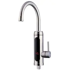 Водонагрівач 3,3 kW проточний, нержавіюча сталь, з індикатором температури, ПЗВ, на мийку ZERIX ELW34-EP (ZX3215)