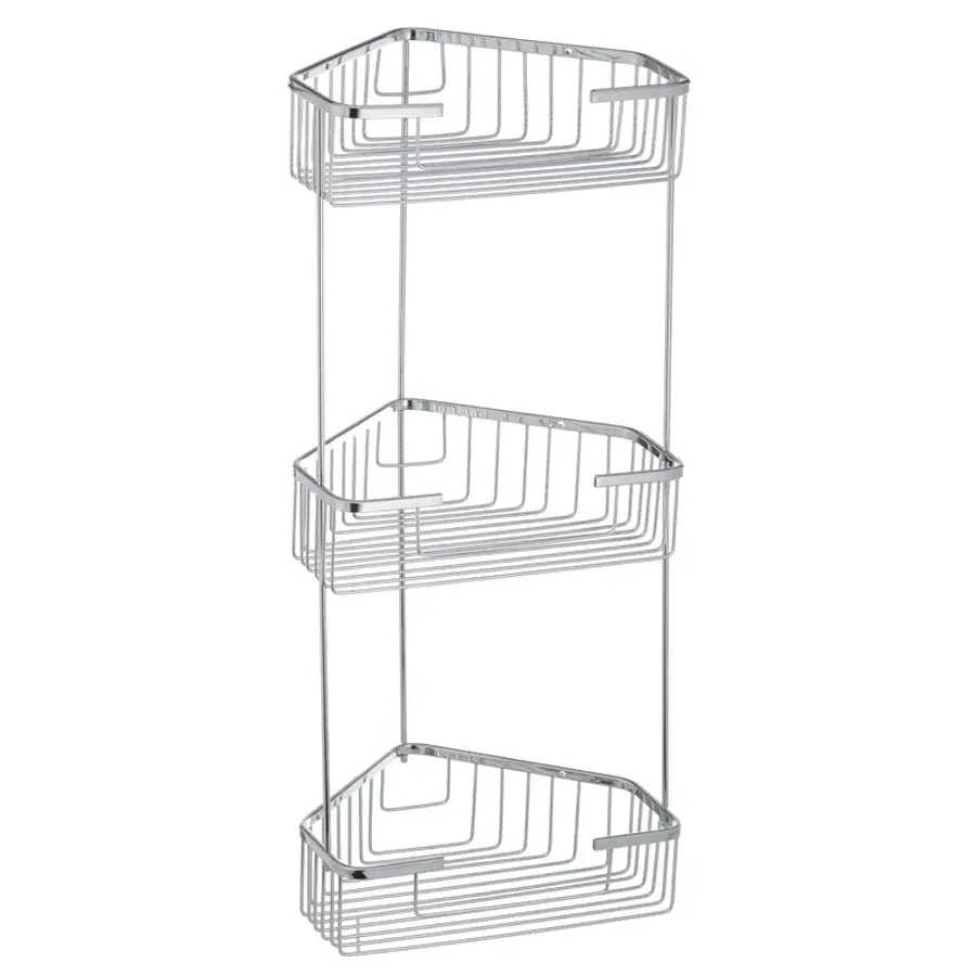 Полиця у ванну кутова 3-ярусна Zerix LR335-2 (LL1453)